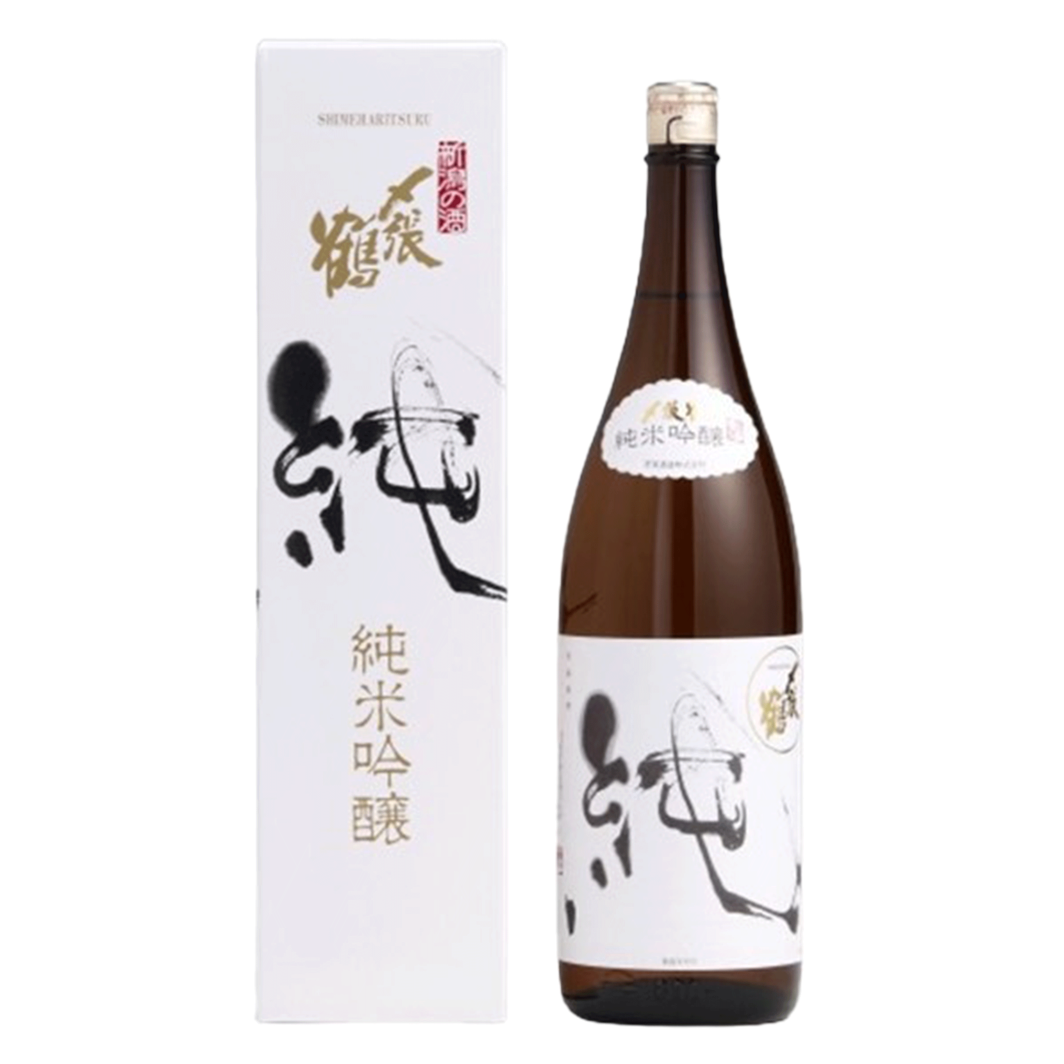 〆張鶴　純米吟醸酒 3本セット 木製升付き 〆張鶴 純米吟醸 純 – まいど屋